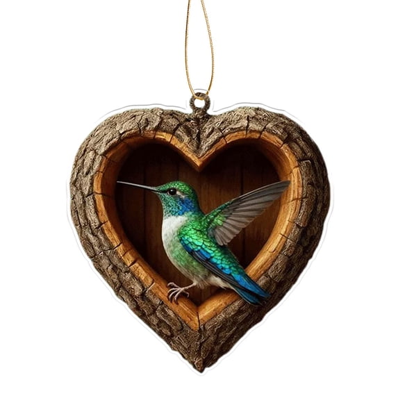 Torqee Acrylic Hummingbird Christmas Ornament,Hanging Tree Decoration for Holiday Party Home Decor