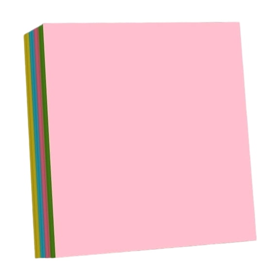 Torqee Hub Square Rainbow Sticky Notes,Multicolor Layered Self-Adhesive Memo Pads for Office & Craft Projects