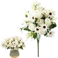 thumbnail image 1 of Torqee Premium Artificial Rose Bouquet,32cm Realistic Silk Flower Stems for Home Wedding Vase Centerpiece Floral Arrangement,White, 1 of 5
