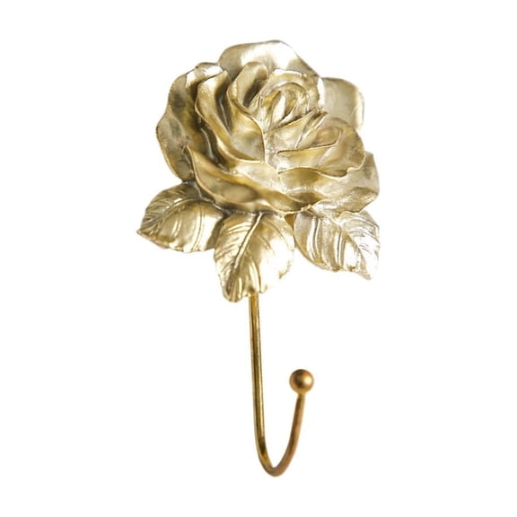 Torqee Rose Flower Wall Hooks, Decorative Flower Style Coat Rack Hooks, Beautiful and Fashionable, for Hat, Jacket, Bag and Home (Yellow)