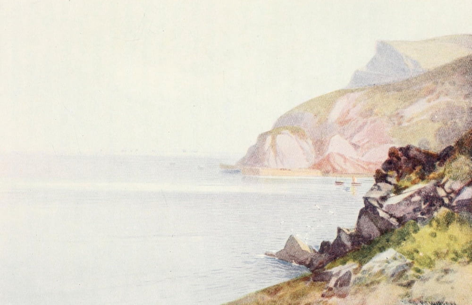 Torquay 1920 Babbacombe Bay Canvas Art - Frederick J Widgery (18 x 24)