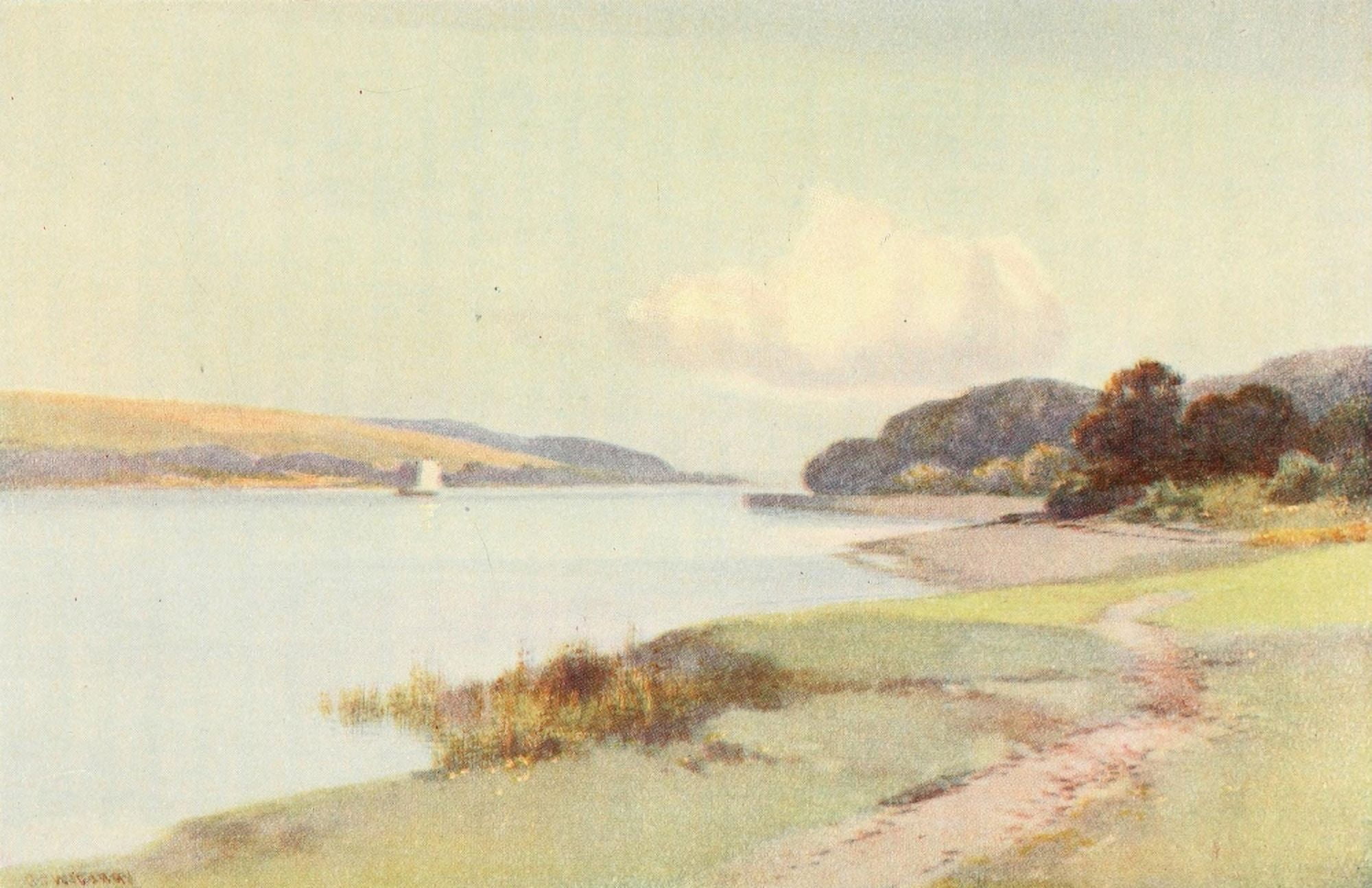 Torquay 1920 Teign near Newton Abbott Canvas Art - Frederick J Widgery (18 x 24)