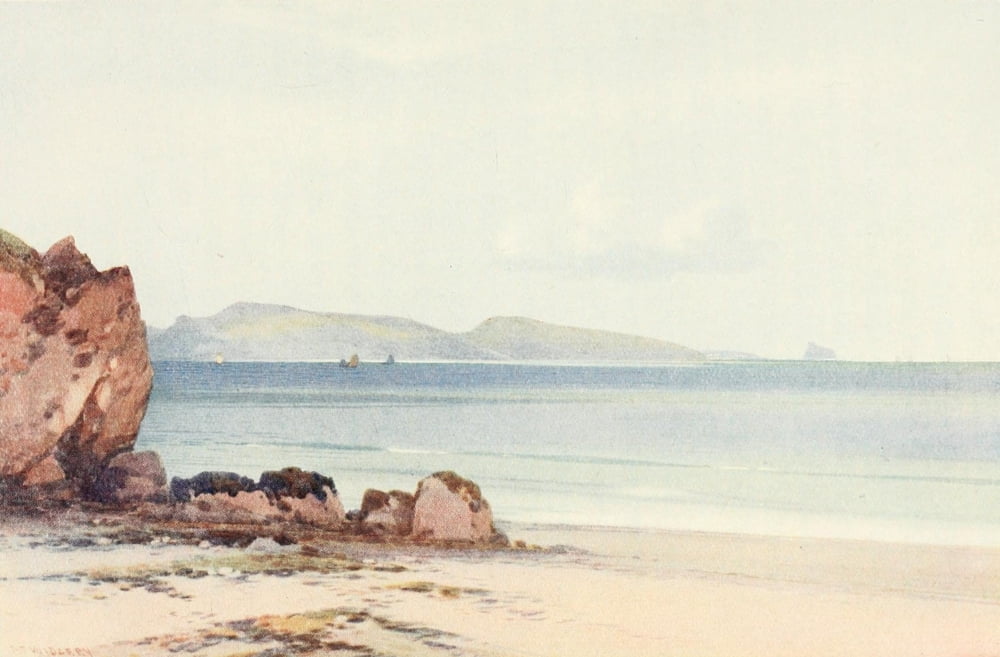 Torquay 1920 Torbay from Goodrington Sand Canvas Art - Frederick J Widgery (18 x 24)