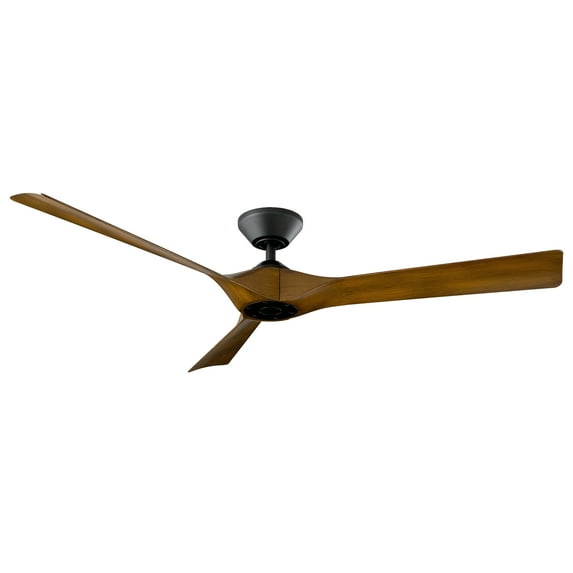 Torque 3-Blade Smart Ceiling Fan 58in Matte Black/Koa with Remote Control