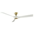 thumbnail image 1 of Torque 3-Blade Smart Ceiling Fan 58in Satin Brass/White with Remote Control, 1 of 3