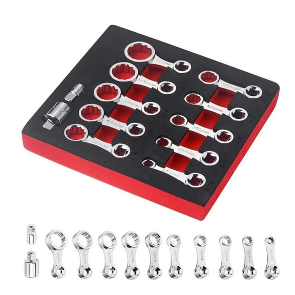 12PCS Torque Adapter Set SAE 5/16", 3/8", 7/16", 1/2", 9/16", 5/8", 11/16", 3/4", 13/16", 7/8",3/8" Drive