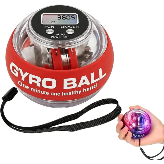Torque Ball Hand Exerciser,Gyro Ball Hand Wrist Exerciser with Counter,Compact and Portable,Auto-Start Colorful Lighting,Designed for Fitness Enthusiasts and Office Workers