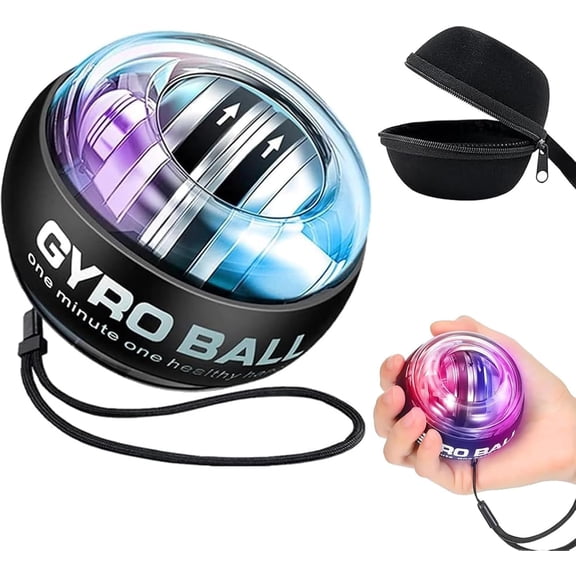 Torque Ball Hand Exerciser - Self-Starting Wrist Power Gyro Balls with Auto-Start Colorful LED Lighting, 2026 Internal Resistance System Torque-Ball