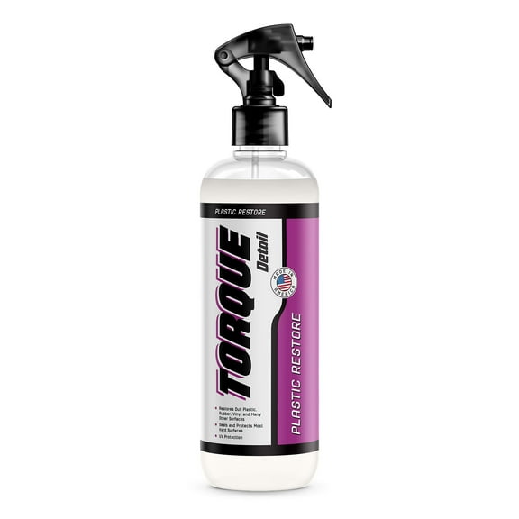 Torque Detail Plastic & Trim Restorer Spray - Restores, Shines & Protects Your Car’s Plastic, Vinyl & Rubber Surfaces With Molecular Restoration - Easily Applies in M