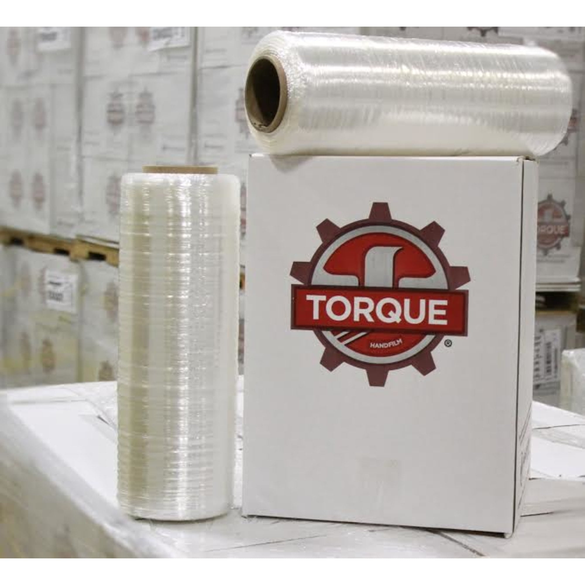 Torque Handfilm Shrink Wrap, ST.III-18.15, 9mic/35 gauge, 17.25" x 1500', Clear, Carton of 4 Rolls