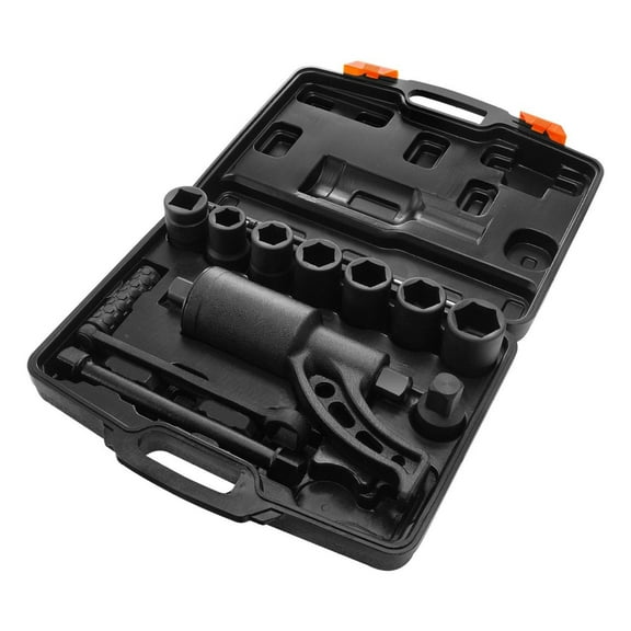 Torque Multiplier 1 Inch Drive - Heavy Duty Lug Nut Wrench Set 4800N.m 1:58 Ratio - 8 Sockets (24-38mm) & Case - Truck, RV, Bus Wheel Nut Remover