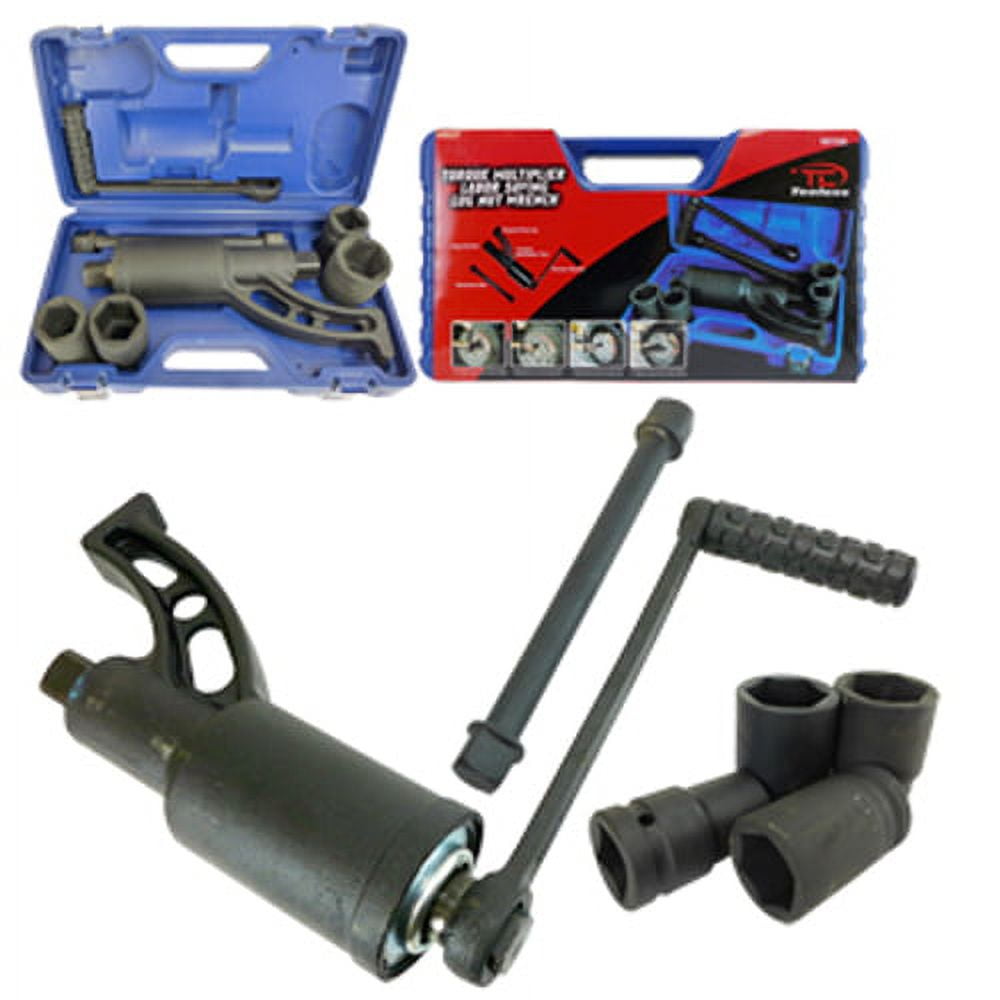 Torque Multiplier 1" Lug Nut Remover 4 Sockets Labor Saving Cheater