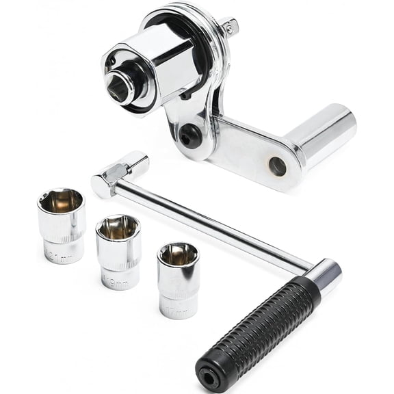 Torque Multiplier Set 1/2 DR w/ 3 Sockets, Labor Saving Lug Nut Remover, Hand Lug Nut Wrench Kit, Portable Wrench Sockets Set (Max 680N/M, Upgraded 8-Point)