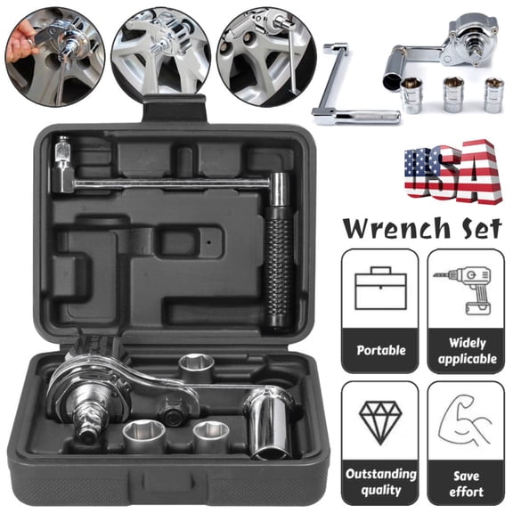 Torque Multiplier Set 1/2 DR w/ 3 Sockets, Labor Saving Lug Nut Remover