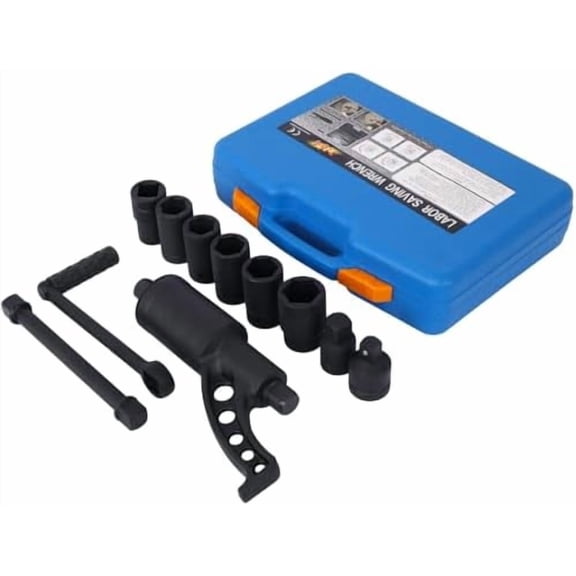 Torque Multiplier Wrench Set, Heavy-Duty Lug Nut Remover with 8 Cr-V Sockets, 4800 NM 1:58 Gear Ratio Labor-Saving Wrench Tool for Trucks, RVs, and Trailers, Portable Carrying Case Included