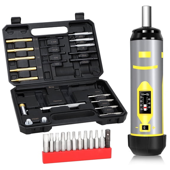 Bore Baby Torque Screwdriver & Pin Punch Set, Elite Gunsmithing Tools Absolute Combo for Gun Maintenance, Scope Mounting, DIY, Include S2 Bits, Brass and Steel Pin Punches and Hammer set