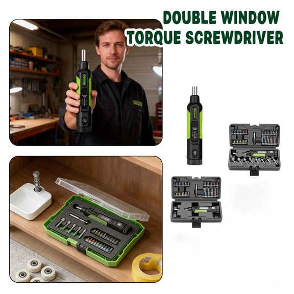 Torque Screwdriver Set 51pcs, 10-80 In-lb Adjustable Torque Wrench Driver with 1/4 Inch Drive S2 Bits, Precision Tool Kit with Extension Bar for Bike Repairs Diy A