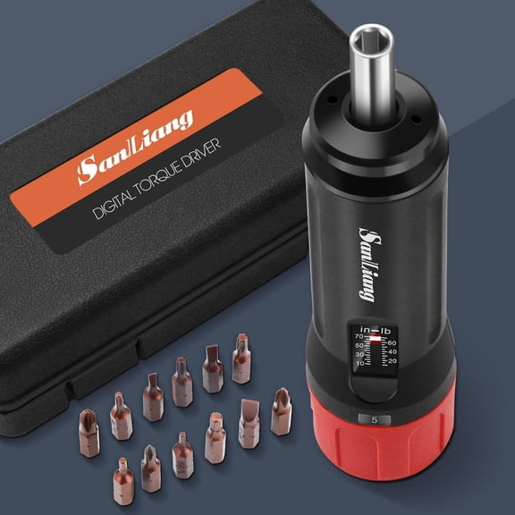 Torque Screwdriver Wrench Driver Bits Set 10-70 Inch Pounds lbs for Maintenance,Tools, Bike Repairing and Mounting. (10-70 in-lbs)