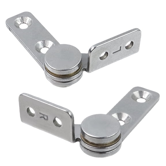 Torque Shaft Hinge 1 Pair, 0.68 Inch Shaft Adjustable Positioning Damping Friction Hinges for Folding Table Cabinet Door Window Box, 304 Stainless Steel