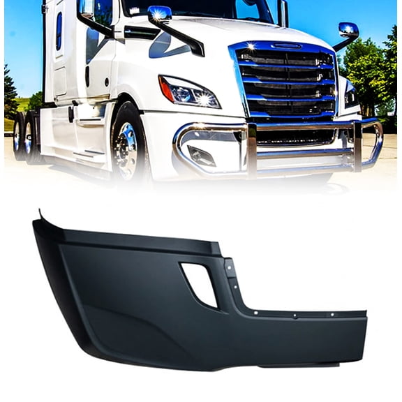 Torque Side Bumper Cover Replacement (with Fog Light Hole) for 2018 2019 2020 2021 2022 Freightliner Cascadia Semi Trucks Passenger Right Side RHD (TR444-R)