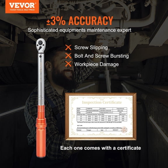Torque Wrench,3/8-"Drive Click Torque Wrench 10-80ft.lb/14-110n.m,Dual-Direction Adjustable Torque Wrench Set,Mechanical Dual Range Scales Torque Wrench Kit with Adapters Extension Rod