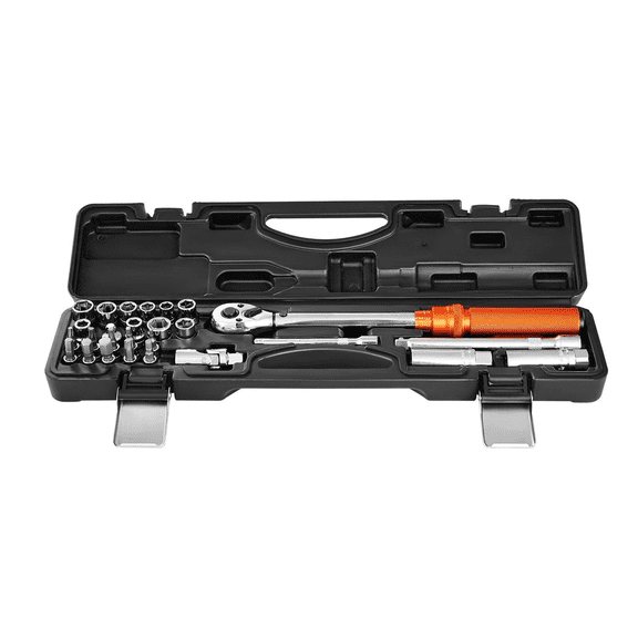 Torque Wrench Set 3/8 Inch Drive 5-60 Nm, Precision Click Wrench with Sockets & Bits