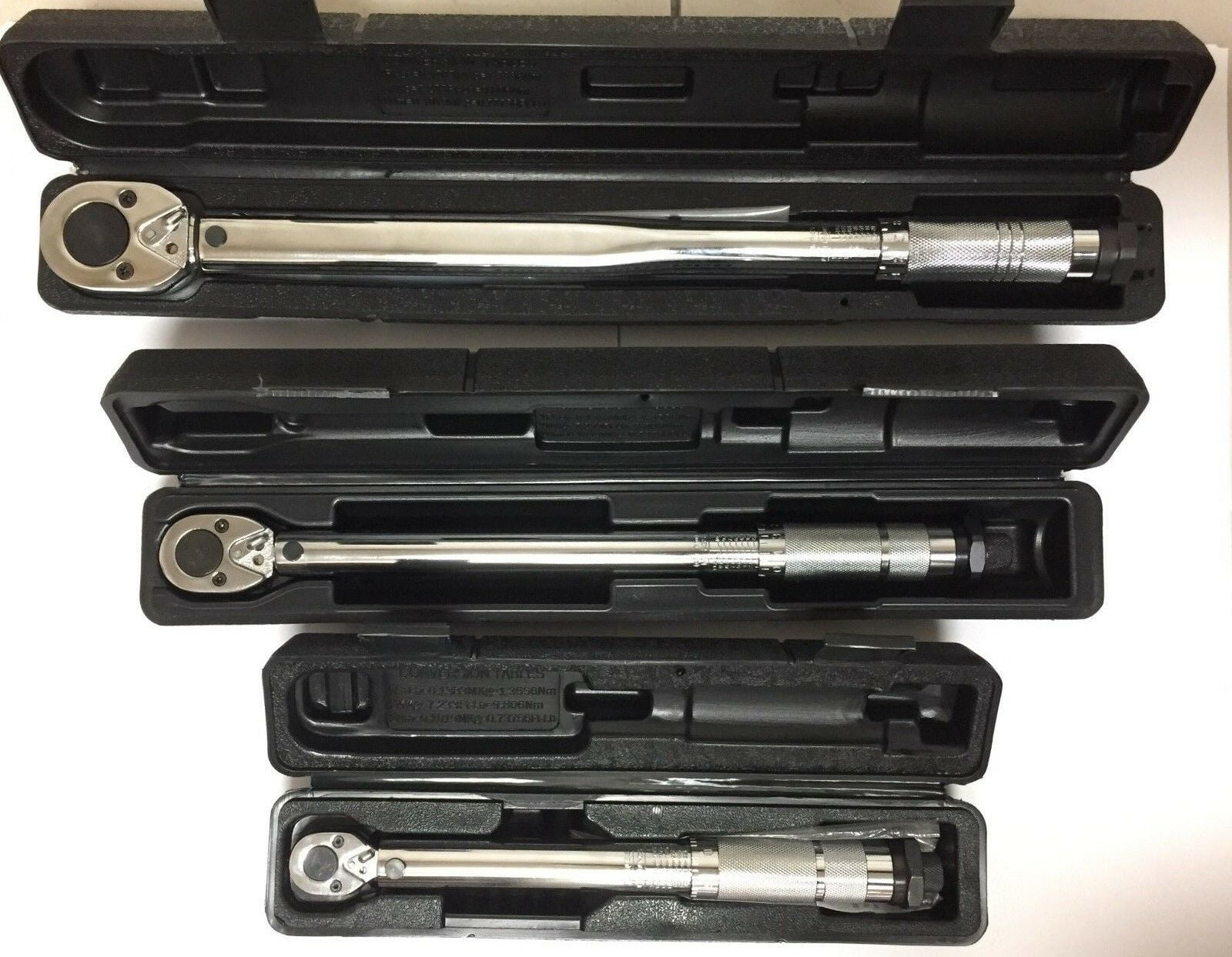 Code Auto Tool 3pc Torque Wrench Set 1 2 3 8 1 4 For code-auto-tool-3pc-torque-wrench-set-1-2-3-8-1-4-for
