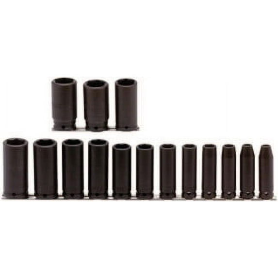 TorquePlus 15 Pc Deep Impact Socket Set, 1/2 in, 6 Point