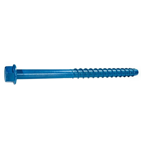 Torquemaster 1/2" x 8" Blue Ruspert Large Diameter Hex Masonry Screws, 10 Pieces