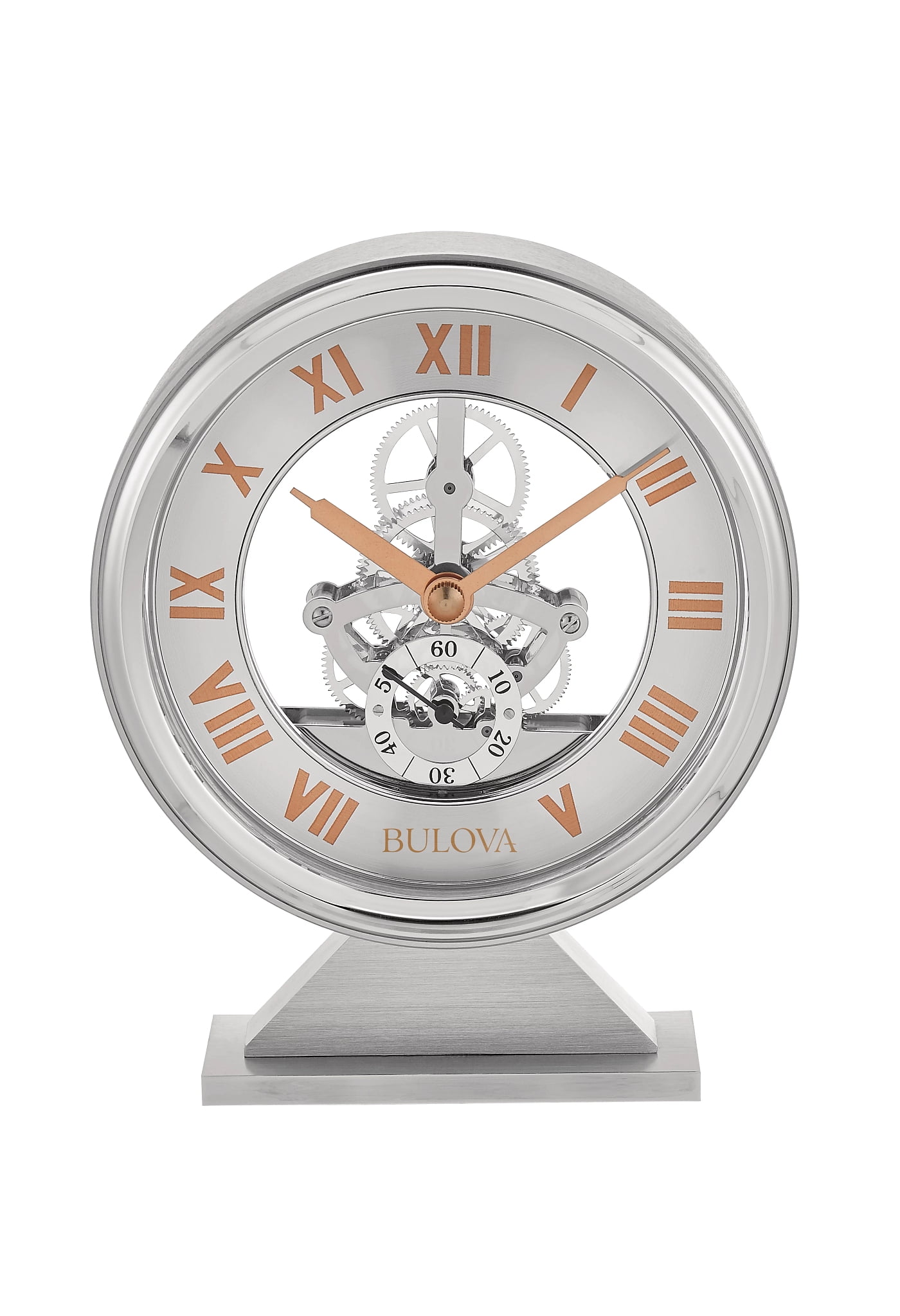 Bulova B1721 Torrance Skeleton Tabletop Mantel Clock