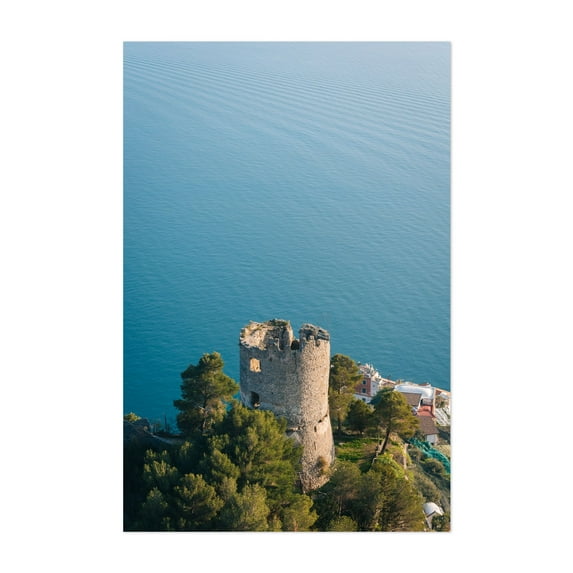 Torre dello Ziro - Amalfi Campania Italy Photography Coast Architecture Ocean Scenic Landscape Travel Poster Unframed Wall Art Print 32 x 48 inches