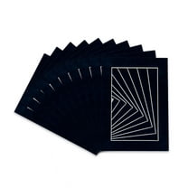 Torrent Suede Acid Free 8.5x11 Picture Frame Mats with White Core Bevel Cut for 5x7 Pictures - Fits