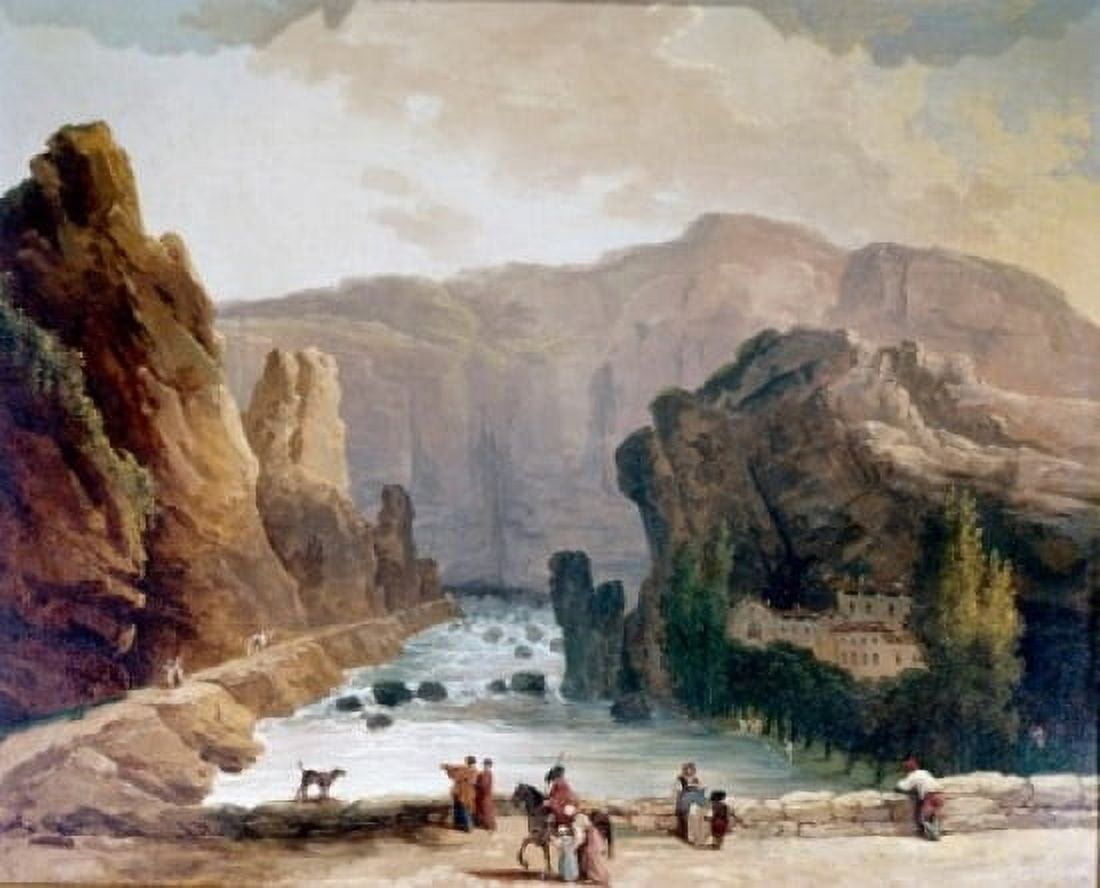 Torrent by Hubert Robert (1733-1808) Canvas Art - Hubert Robert (24 x 36)