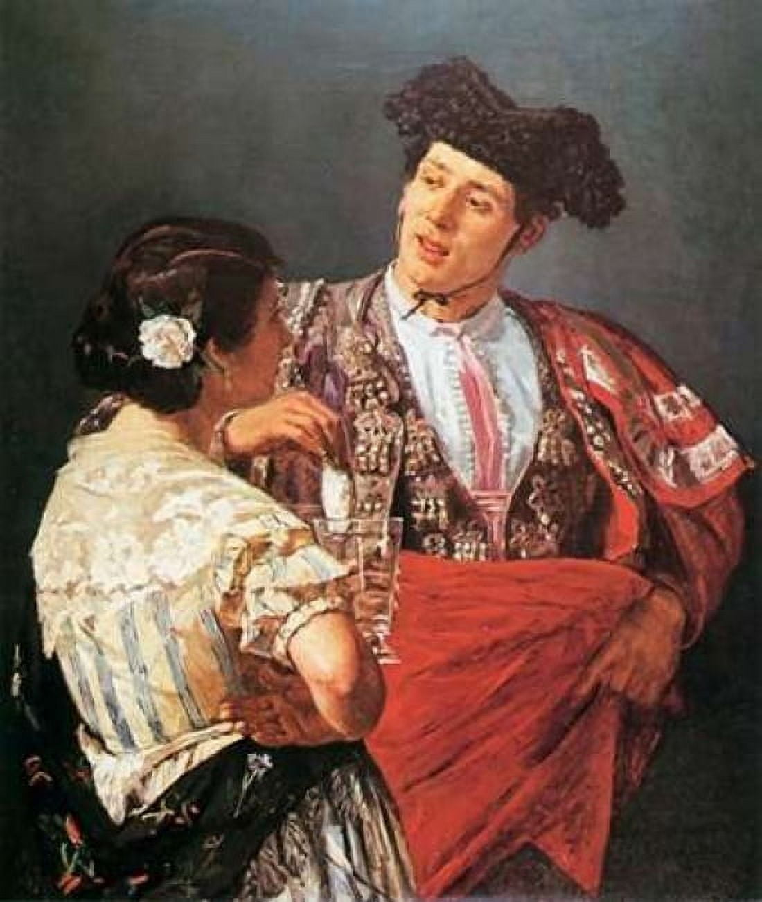 Torrero And Young Girl 1873 Canvas Art - Mary Cassatt (20 x 24)
