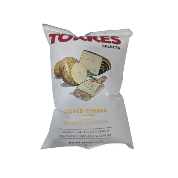 Torres Cured Cheese Queso Curado Potato Chips Manchego Cheese Flavor Case of 20