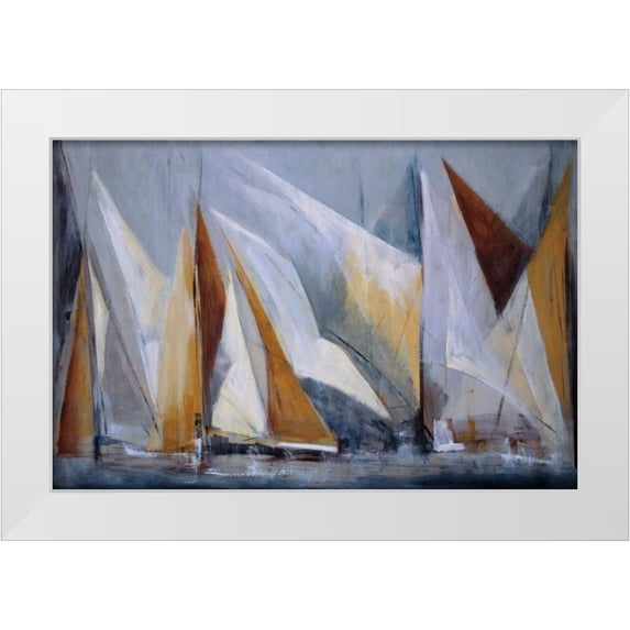 Torres, Maria Antonia 24x17 White Modern Wood Framed Museum Art Print Titled - Ocean Regatta