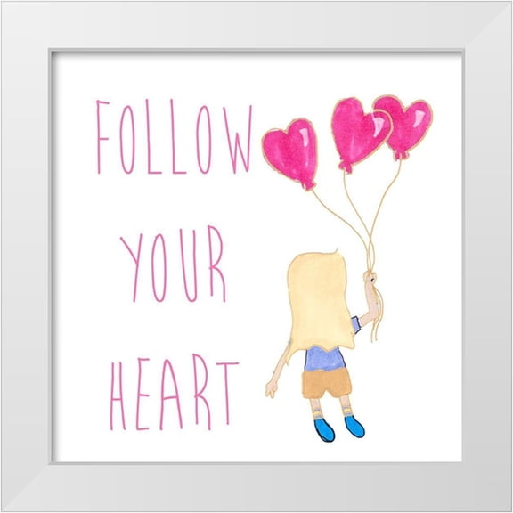 Torres, Melanie 12x12 White Modern Wood Framed Museum Art Print Titled - Follow Your Heart