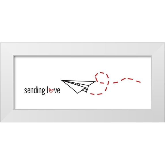 Torres, Melanie 14x8 White Modern Wood Framed Museum Art Print Titled - Sending Love