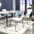 thumbnail image 1 of Torrey Dining Chair Multicolor Print & Gray Dining Chair, Modern Style, Exquisite printed fabric and soft velvet fabric, Plywood, Indoor Dining, 1 of 7