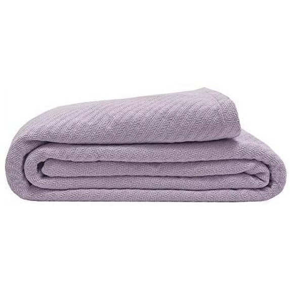 Torrey Lane by Elite Home 100% GOTS Certified Organic Cotton Super-Soft Bed/Throw Blanket, Orchid, King