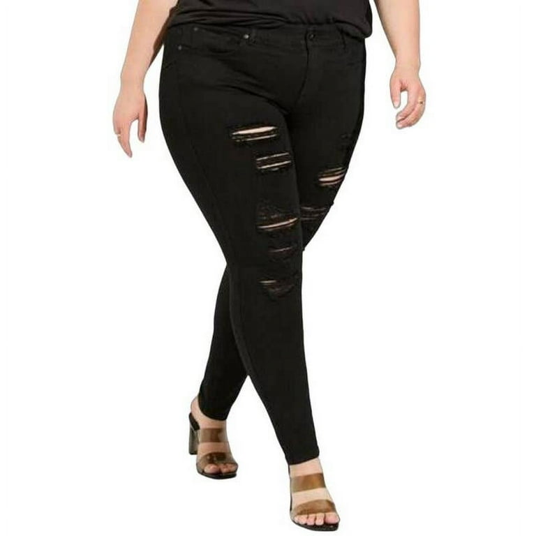 Fishnet Tights Under Jeans Black Ripped Distressed Jeans With