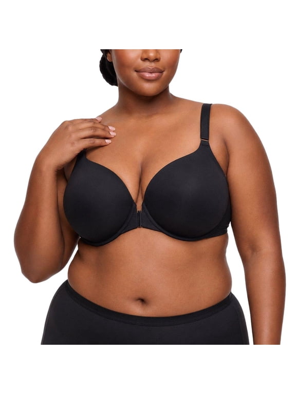 Women's Plus Size Perfect Coverage Lightly-Lined Smooth Front-Close Bra