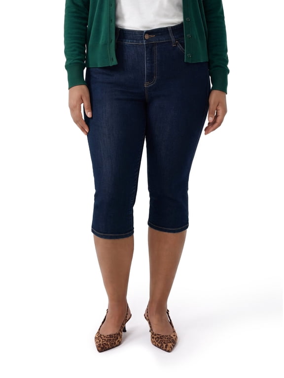 Women's Plus Size Retro Chic Bombshell Clam Digger Pant