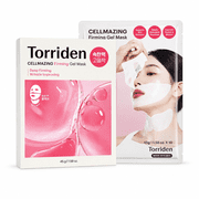 Torriden Cellmazing Firming Gel Mask, Face & Neck Hydrogel Sheet Mask, 5D Collagen Complex, Skin Firming & Hydrating Care, 10 Count