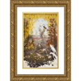 thumbnail image 1 of Torsten Wasastjerna 13x18 Gold Ornate Wood Frame and Double Matted Museum Art Print Titled - Shedding Leaves (1897), 1 of 4
