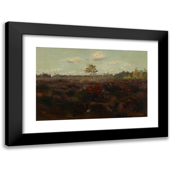 Torsten Wasastjerna 14x11 Black Modern Framed Museum Art Print Titled - Bog in Lapland (1892)