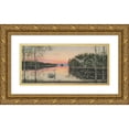 thumbnail image 1 of Torsten Wasastjerna 14x8 Gold Ornate Wood Frame and Double Matted Museum Art Print Titled - 'Halk' Evening Ruskon Auerman '(1904 - 1906), 1 of 4