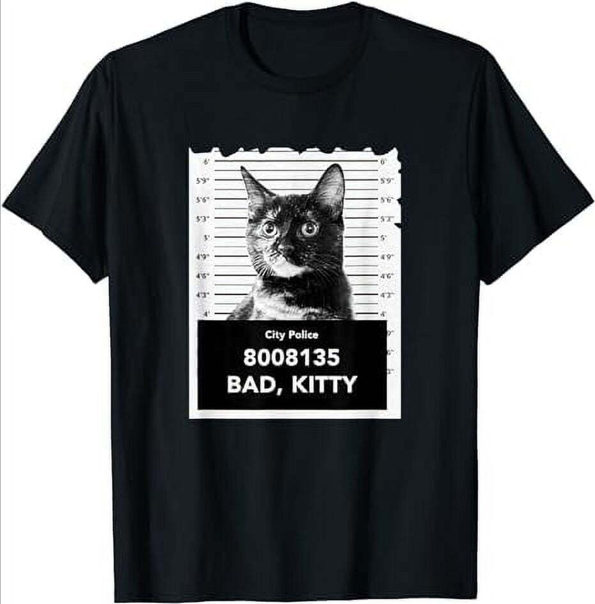 Tortie Cat Bad Kitty Funny Cat Tshirt Mug Shot 8000135