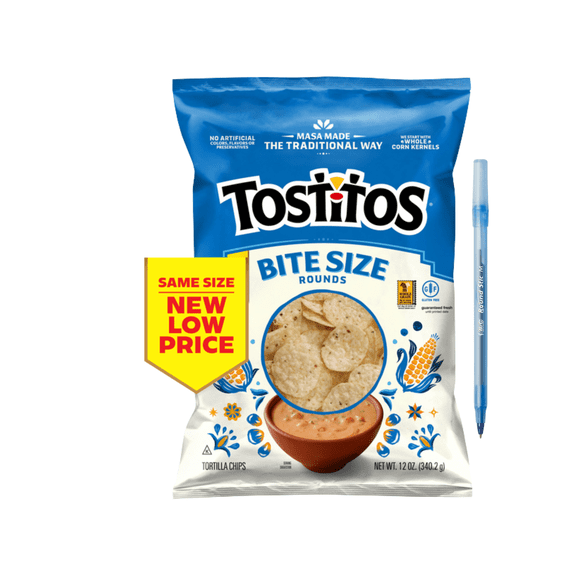 Tortilla Chips, Bite Size Rounds 12 oz