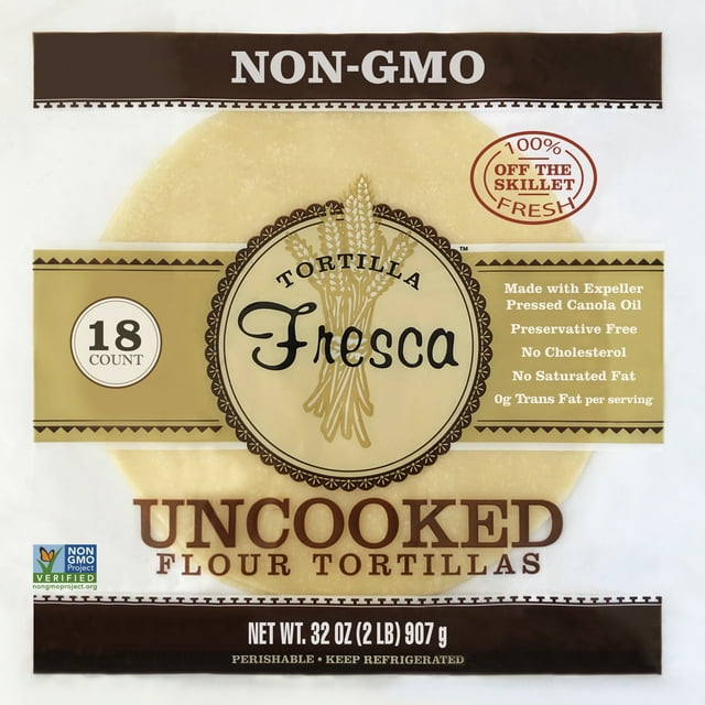 Tortilla Fresca Non GMO 8in Flour Tortillas18 Count32oz, Refrigerated